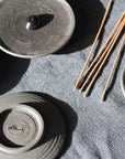 INCENSE DISH : Raw Black Stoneware