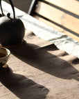 Chabu Natural Fibre Table Runner | Light Tea Brown Plant Dye Table Runner for Tea Ceremony ~ Cha