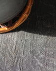 Chabu Natural Fibre Table Runner | Dark Brown Plant Dye Table Cover for Tea Ceremony ~ Ancient Mountain