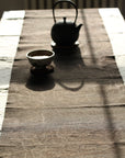 Chabu Natural Fibre Table Runner | Dark Brown Plant Dye Table Cover for Tea Ceremony ~ Ancient Mountain