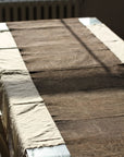 Chabu Natural Fibre Table Runner | Dark Brown Plant Dye Table Cover for Tea Ceremony ~ Ancient Mountain