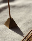 Pyramid Incense Stick Holder - Gold Solid Brass