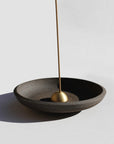 INCENSE DISH : Raw Black Stoneware