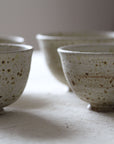 Tea Bowls, handmade stoneware, for Zen Tea Ceremony (ivory white)