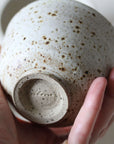 Tea Bowls, handmade stoneware, for Zen Tea Ceremony (ivory white)