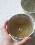 Tea Bowls, handmade stoneware, for Zen Tea Ceremony (ivory white)