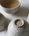 Tea Bowls, handmade stoneware, for Zen Tea Ceremony (ivory white)