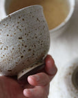 Tea Bowls, handmade stoneware, for Zen Tea Ceremony (ivory white)