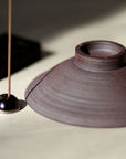 Beautiful Purple Terracotta Incense Bowl Holder. Zen. Artisan Made