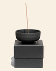 RAW Black Stoneware Incense Bowl & Dome Holder