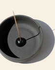 RAW Black Stoneware Incense Bowl & Dome Holder