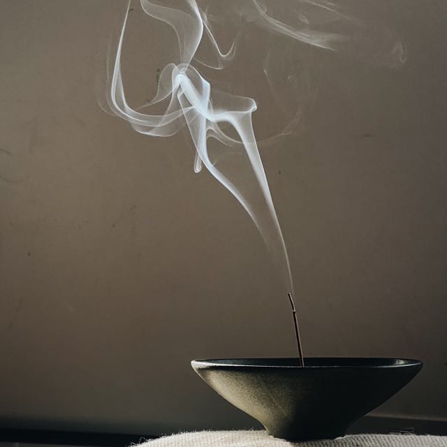 black porcelain tiger eye incense holder dish zen style 