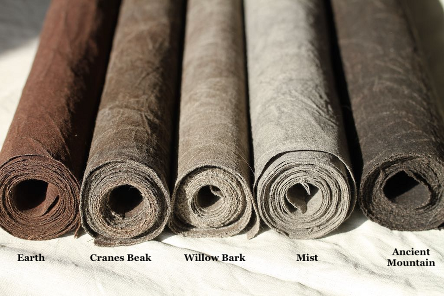 Chabu Natural Fibre Table Runner | Redish Brown Plant Dye Table Runner for Tea Ceremony ~ Red Earth