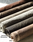 Chabu Natural Fibre Table Runner | Redish Brown Plant Dye Table Runner for Tea Ceremony ~ Red Earth