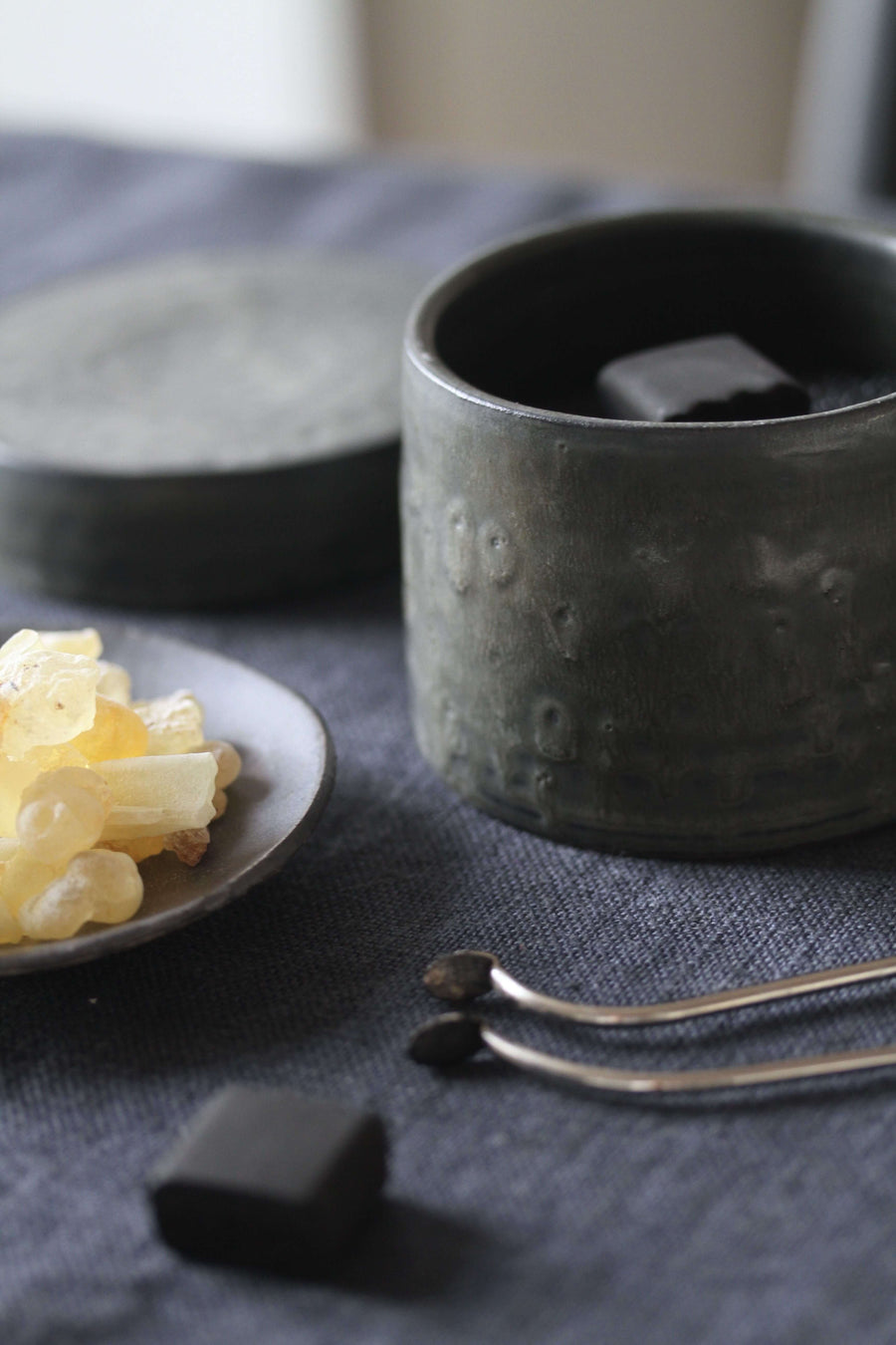 Censer for Incense Ceremony - Black Porcelain