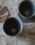 Black Porcelain Tea Bowl, handmade stoneware, for Zen Tea Ceremony