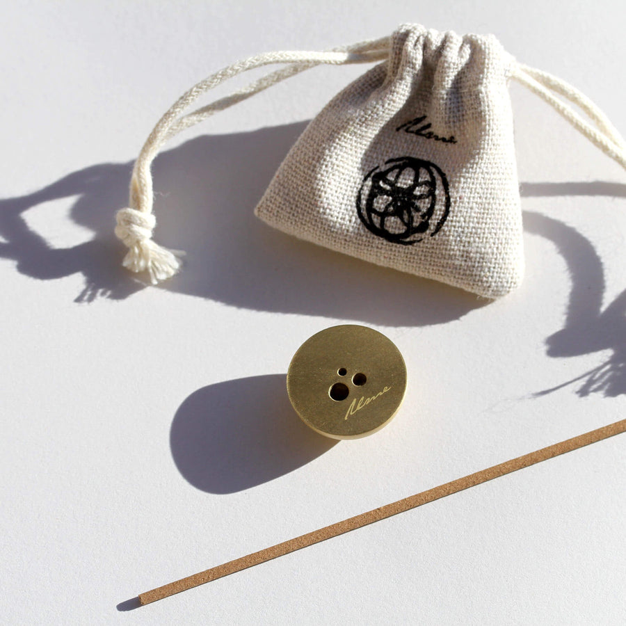 DOME Gold Brass Incense Stick Holder