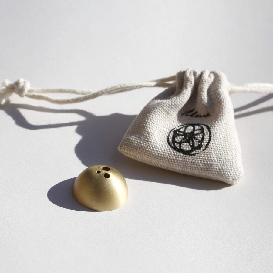 DOME Gold Brass Incense Stick Holder