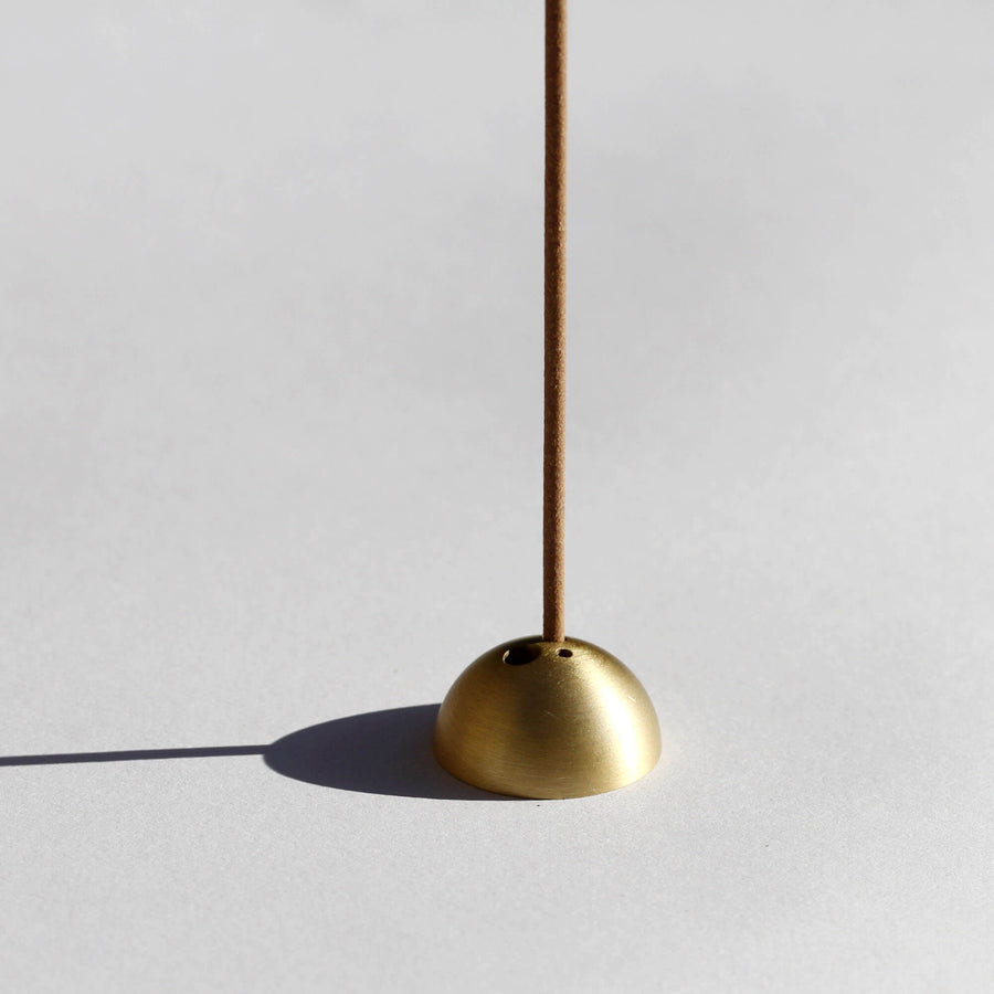 DOME Gold Brass Incense Stick Holder