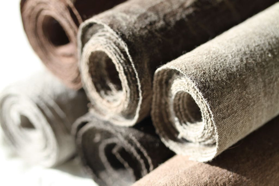 Chabu Natural Fibre Table Runner | Redish Brown Plant Dye Table Runner for Tea Ceremony ~ Red Earth