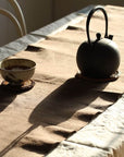 Chabu Natural Fibre Table Runner | Light Tea Brown Plant Dye Table Runner for Tea Ceremony ~ Cha