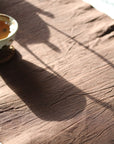Chabu Natural Fibre Table Runner | Redish Brown Plant Dye Table Runner for Tea Ceremony ~ Red Earth