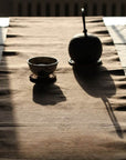 Chabu Natural Fibre Table Runner | Light Tea Brown Plant Dye Table Runner for Tea Ceremony ~ Cha