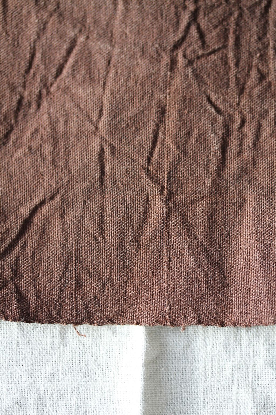 Chabu Natural Fibre Table Runner | Redish Brown Plant Dye Table Runner for Tea Ceremony ~ Red Earth