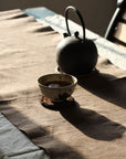 Chabu Natural Fibre Table Runner | Light Tea Brown Plant Dye Table Runner for Tea Ceremony ~ Cha