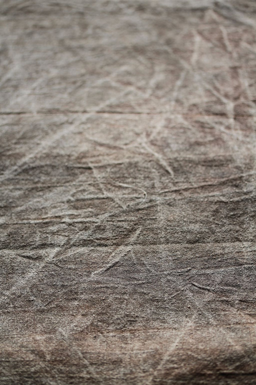 Chabu Natural Fibre Table Runner | Greyish Brown Plant Dye Table Runner for Tea Ceremony ~ Cranes Beak