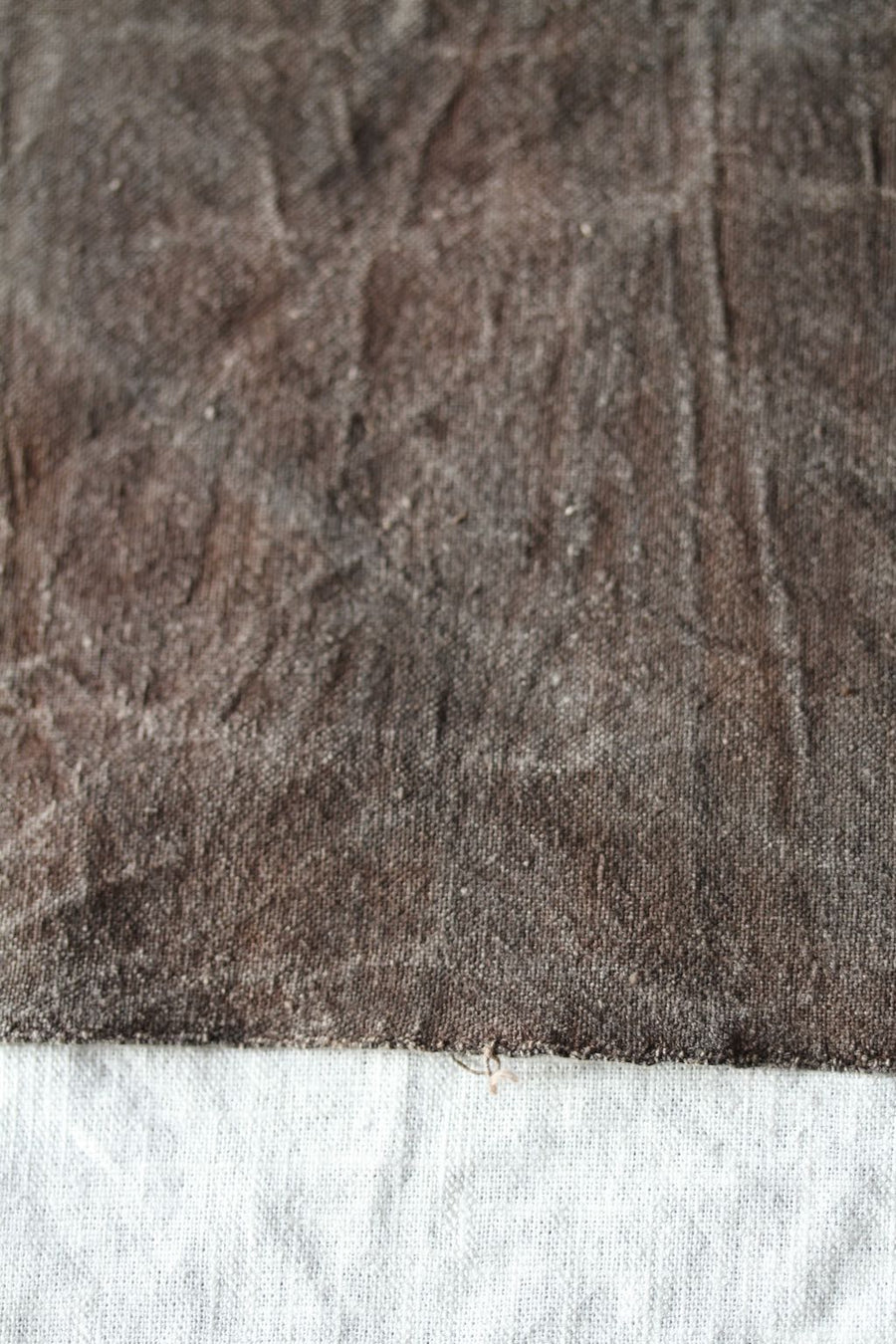 Chabu Natural Fibre Table Runner | Greyish Brown Plant Dye Table Runner for Tea Ceremony ~ Cranes Beak