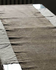 Chabu Natural Fibre Table Runner | Greyish Brown Plant Dye Table Runner for Tea Ceremony ~ WILLOW BARK