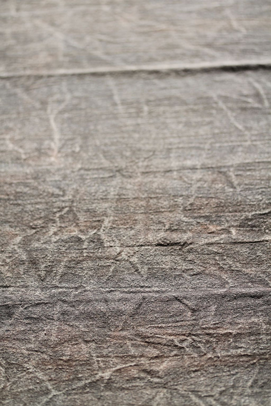 Chabu Natural Fibre Table Runner | Dark Brown Plant Dye Table Cover for Tea Ceremony ~ Ancient Mountain