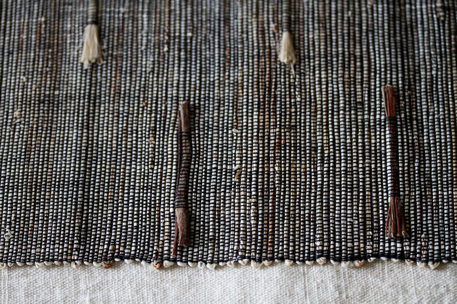 Chabu Table Runner. Hand loomed natural fibres. Reeds