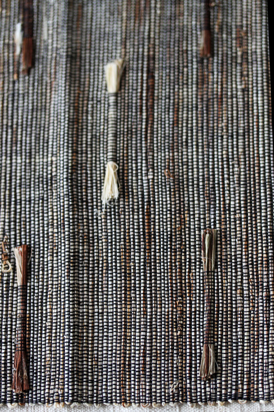 Chabu Table Runner. Hand loomed natural fibres. Reeds