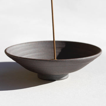 Beautiful Purple Terracotta Incense Bowl Holder. Zen. Artisan Made