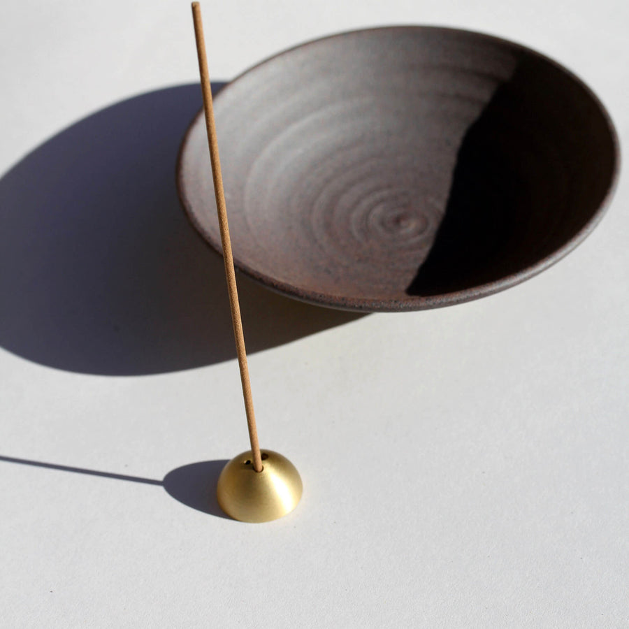 Beautiful Purple Terracotta Incense Bowl Holder. Zen. Artisan Made