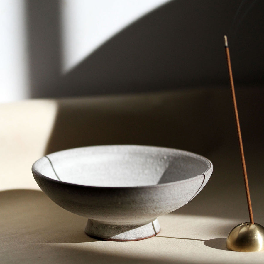 Incense Chalice in Terracotta ( earth & cloud  ) Zen. Artisan Made