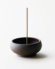 WABI SABI, wheel thrown, handmade, stoneware clay, INCENSE BOWL, zen - Ume 