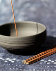 RAW Black Stoneware Incense Bowl & Dome Holder Ume Collection