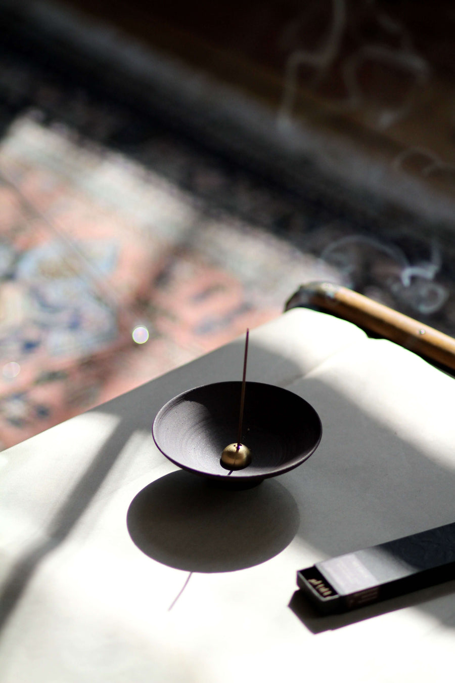 Beautiful Purple Terracotta Incense Bowl Holder. Zen. Artisan Made